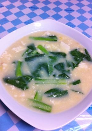 温!コーンクリームスープ in 豆腐-レシピのメイン写真