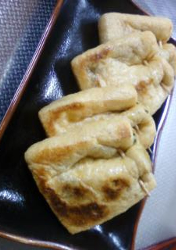 超簡単おつまみ！かりかりネギ稲荷-レシピのメイン写真