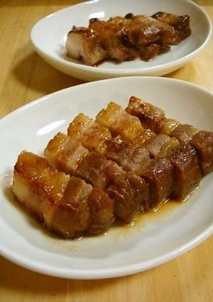 豚ばらブロックのオーブン照り焼き-レシピのメイン写真