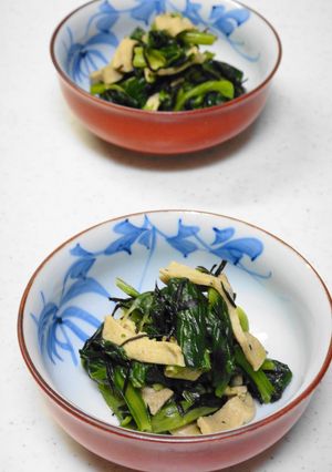 小松菜とひじきと高野豆腐の含め煮-レシピのメイン写真