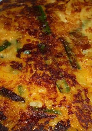 チーズたっぷりお芋のチヂミ風♪(辛くない-レシピのメイン写真