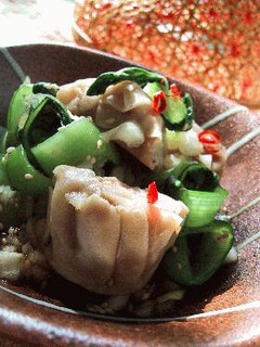 焼売と青梗菜の辛み和え。-レシピのメイン写真