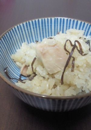 簡単おこわ(鶏肉と塩昆布)-レシピのメイン写真
