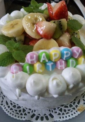 フルーツデコレーションケーキ-レシピのメイン写真