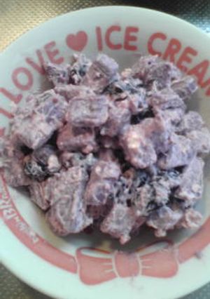 紫芋orｶﾎﾞﾁｬと黒豆ｸﾘﾁｰｻﾗﾀﾞ-レシピのメイン写真