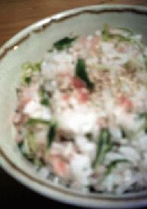 水菜＋明太の混ぜご飯-レシピのメイン写真