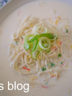 スープでうどんdeクリームスープうどん-レシピのメイン写真
