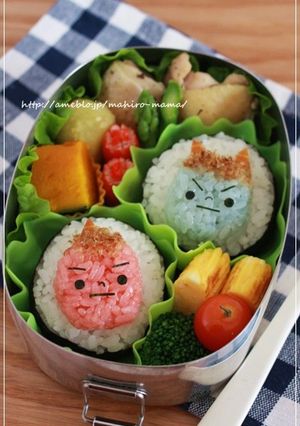 節分キャラ弁☆ちび赤鬼くん＆青鬼くん♪-レシピのメイン写真