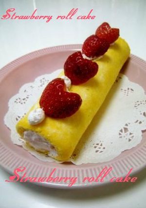 * ルクエで簡単 ❤ 苺ロールケーキ♪-レシピのメイン写真