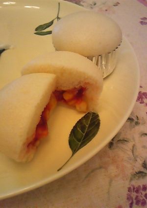 お手軽朝食&ランチ♪ピザまん風蒸しパン-レシピのメイン写真