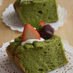 รูปของ 抹茶のシフォンケーキ