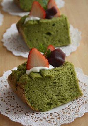 抹茶のシフォンケーキ-レシピのメイン写真