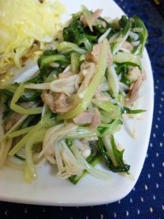 水菜とツナの中華風お浸し-レシピのメイン写真