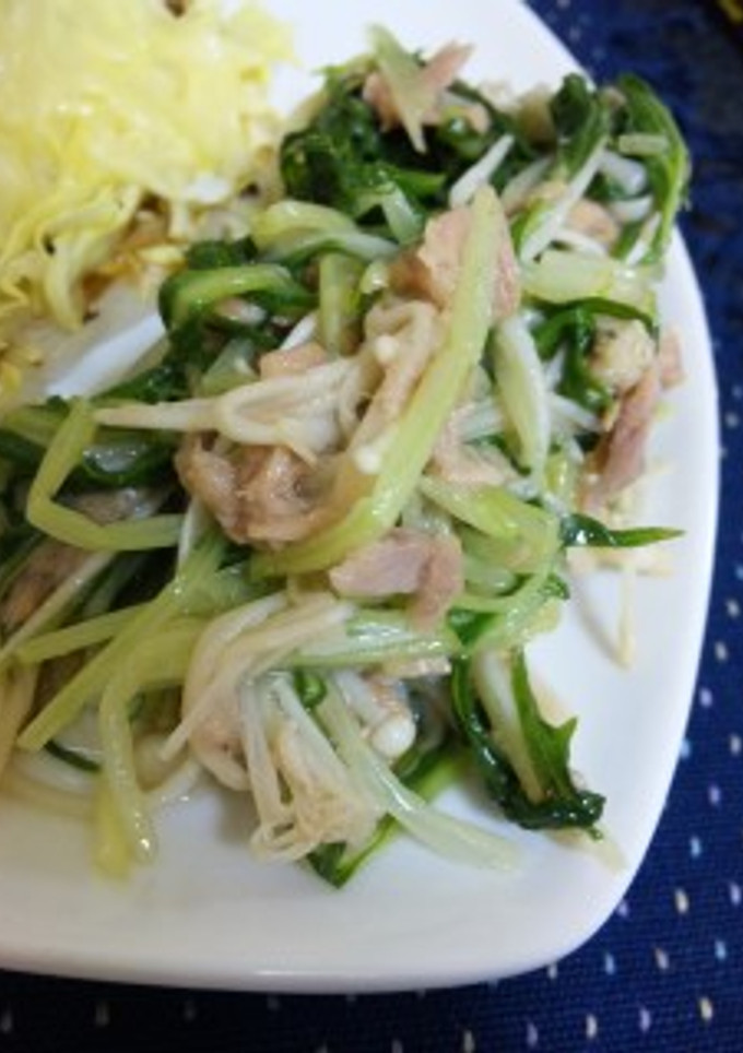 水菜とツナの中華風お浸し-レシピのメイン写真