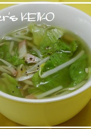 【農家のレシピ】もやしとレタスのスープ-レシピのメイン写真
