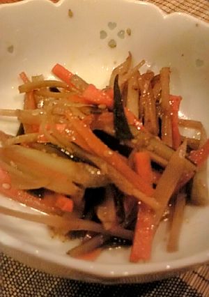 残り物活用☆うどの皮とだし昆布のきんぴら-レシピのメイン写真