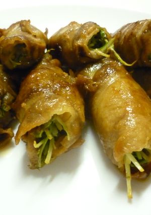 水菜とチーズを豚肉で巻き巻き♪-レシピのメイン写真