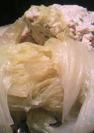 簡単：鶏のつみれと椎茸と白菜の白だし煮-レシピのメイン写真