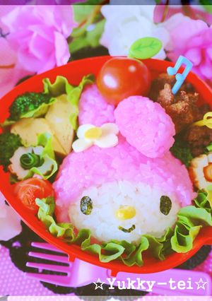 濃い～～いピンクご飯!キャラ弁に。-レシピのメイン写真