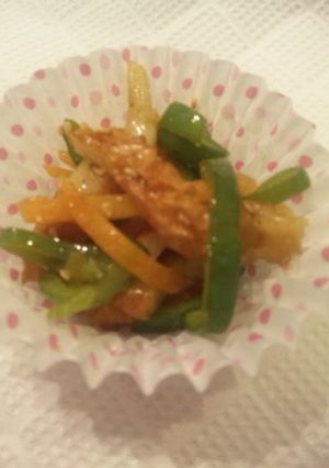 弁当に一品☆ちくわピーマン焼肉のﾀﾚ炒め-レシピのメイン写真