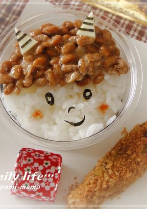 *節分に☆可愛い鬼さんの納豆ごはん*-レシピのメイン写真