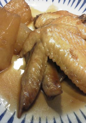 ラカントdeヘルシ~美味し~手羽つや煮-レシピのメイン写真