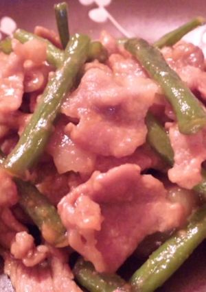 ★豚肉とインゲンの味噌炒め★-レシピのメイン写真
