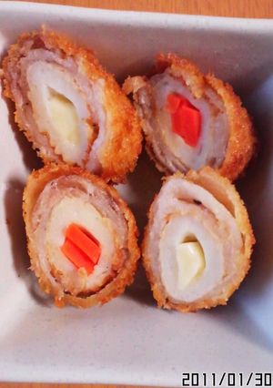 お弁当に!簡単豚バラ竹輪フライ-レシピのメイン写真