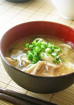 山の恵みでお味噌汁～柚子胡椒風味～-レシピのメイン写真