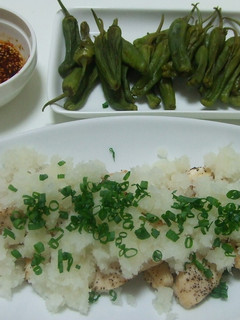 ヘルシオ鶏もも肉おろしポンズとししとう焼-レシピのメイン写真