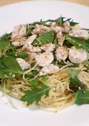 和風冷製パスタ～鶏ささみの梅肉ソース～-レシピのメイン写真