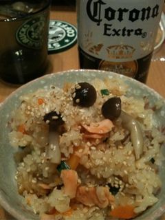 鮭ときのこの炊き込みご飯。-レシピのメイン写真