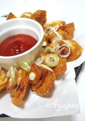 とまらない♪揚げワンタン（甘酢あん）+*-レシピのメイン写真