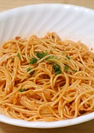ツナとキムチの創作パスタ-レシピのメイン写真