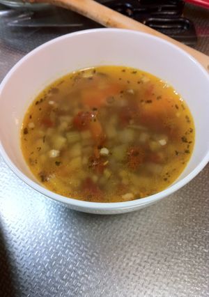 ドライトマトとセロリのミネストローネ-レシピのメイン写真