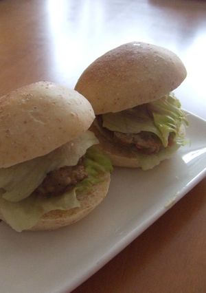 ハンバーグサンド-レシピのメイン写真