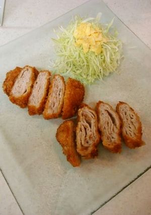 重ねて作るとんかつ (さっぱり風)-レシピのメイン写真