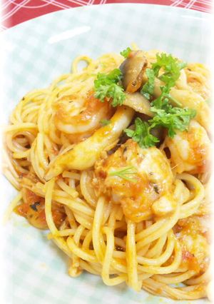 エビときのこのモッツァレラトマトパスタ★-レシピのメイン写真