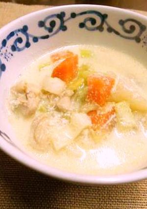 ほんのり青じそ香る豆乳具沢山スープ-レシピのメイン写真