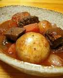 本格的☆牛肉とレバーの赤ワイン煮込み☆