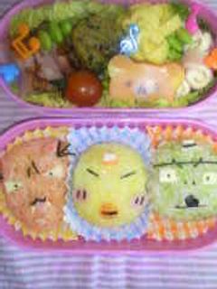 節分お弁当～おじゃる丸の小鬼トリオ by katie−mama 【クックパッド