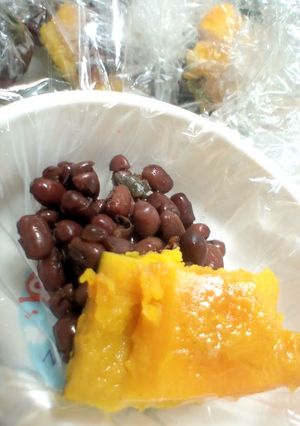 【食事療法】基本副食かぼちゃと小豆の煮物-レシピのメイン写真