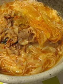 キムチーズそうめん-レシピのメイン写真