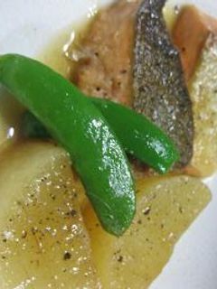鮭と大根の青じそバターペッパー煮-レシピのメイン写真