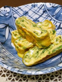 水菜入り♡シャキシャキ卵焼き(>艸<○)-レシピのメイン写真