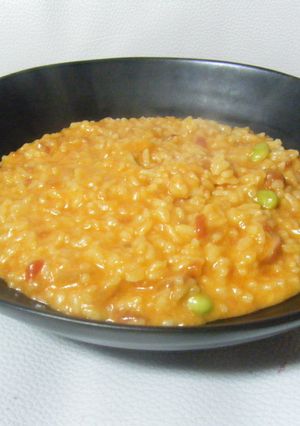 サフランライスでトマト缶チーズリゾット♪-レシピのメイン写真