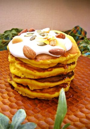 ハロウィンにも♪南瓜の無添加ホットケーキ-レシピのメイン写真