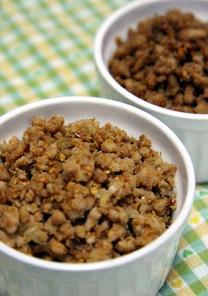 節分豆入り鶏そぼろ【あまくち】-レシピのメイン写真