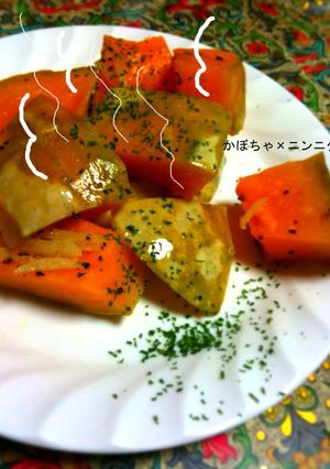 シリコンスチーマーでかぼちゃの胡椒炒め-レシピのメイン写真