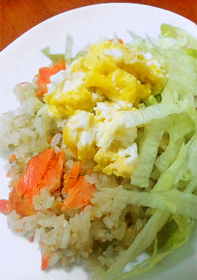 炊飯器で。鮭とレタスのチャーハン風-レシピのメイン写真